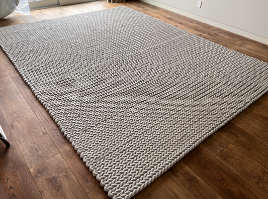 8'10"x12 Light gray, braided