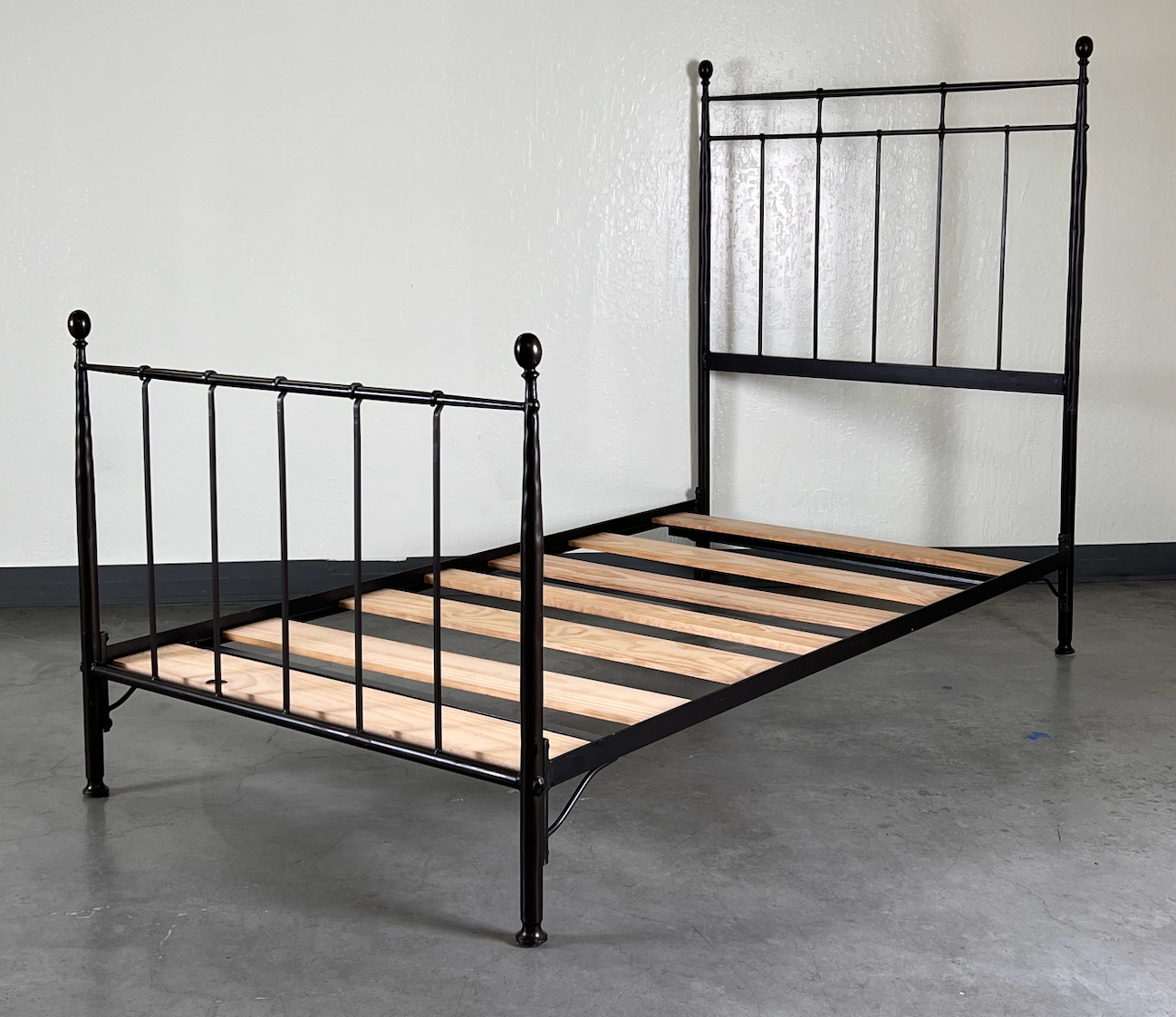 Twin iron bed frame