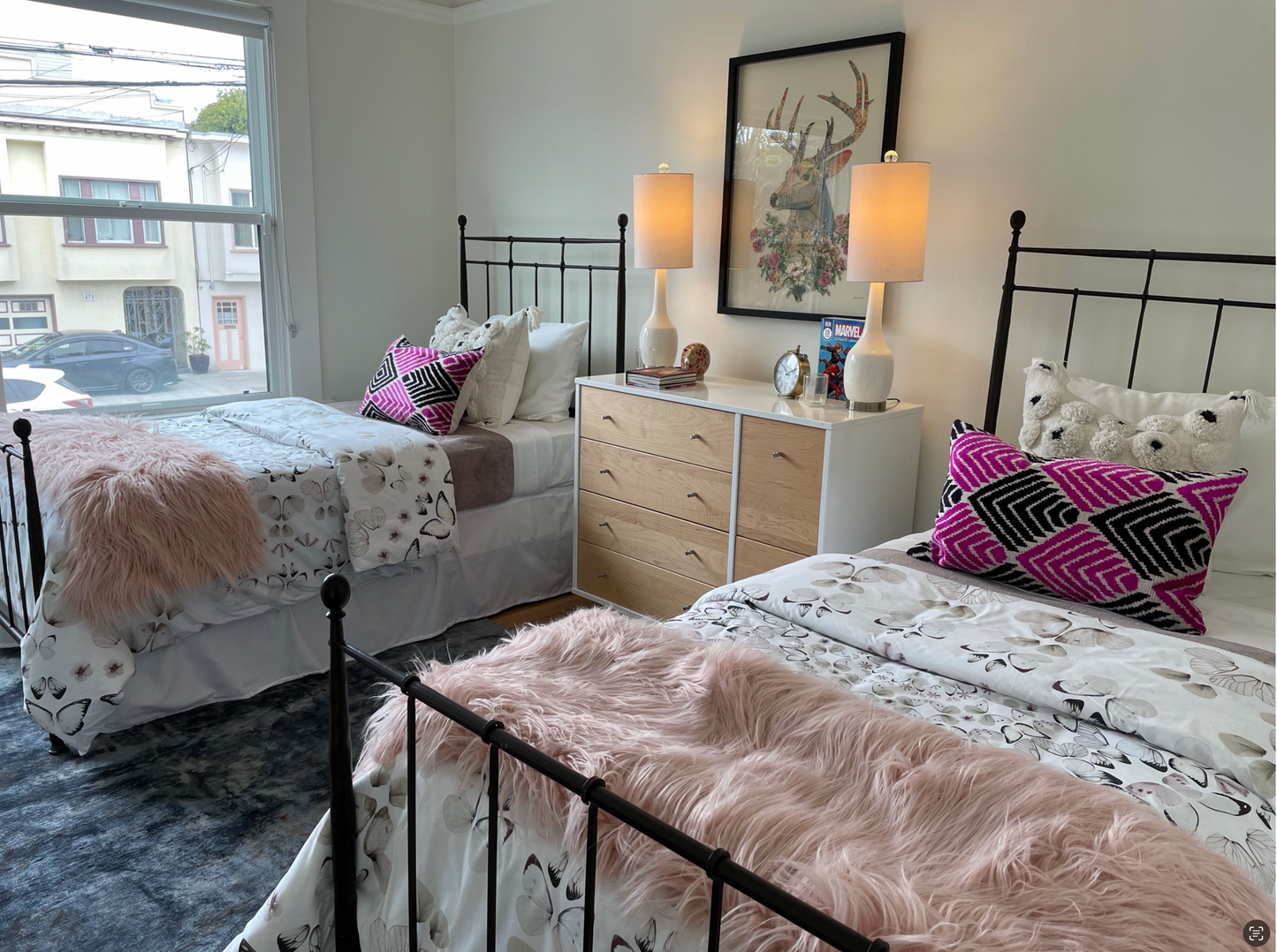 Twin iron bed frame