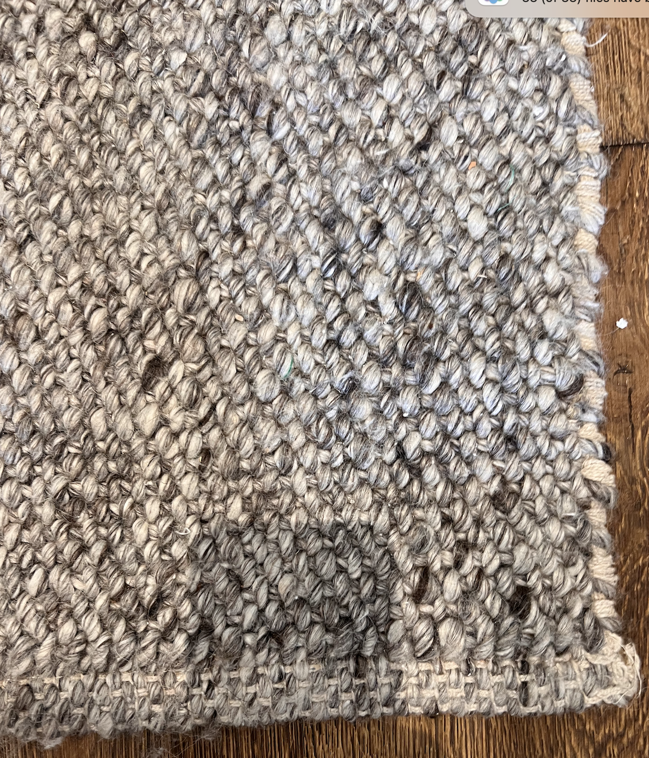 5x8 gray taupe wool blend rug
