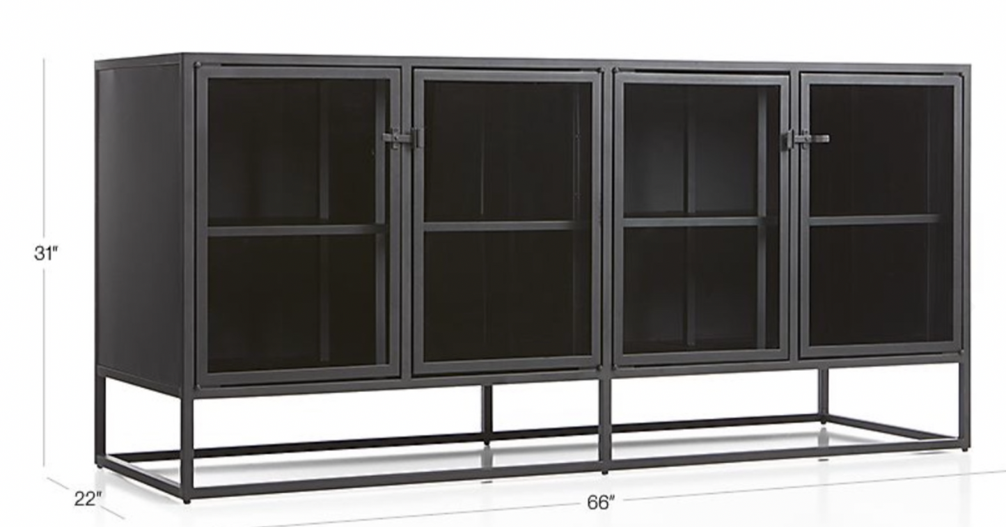 Black metal casement buffet