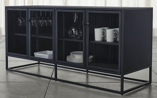 Black metal casement buffet