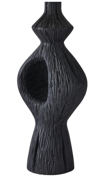 Ebony resin Deltoro lamp