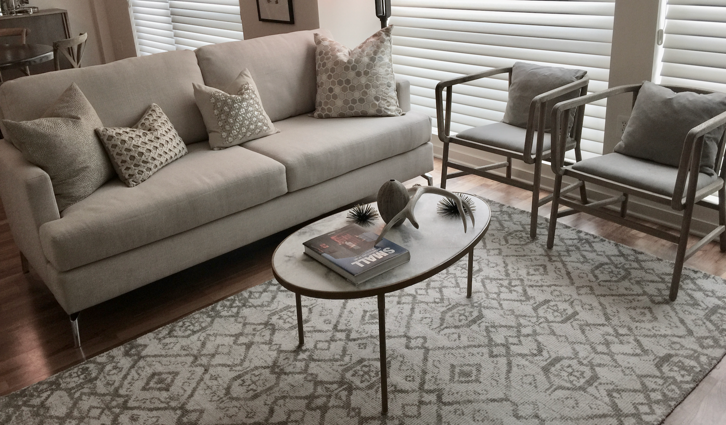 Ivory loveseat