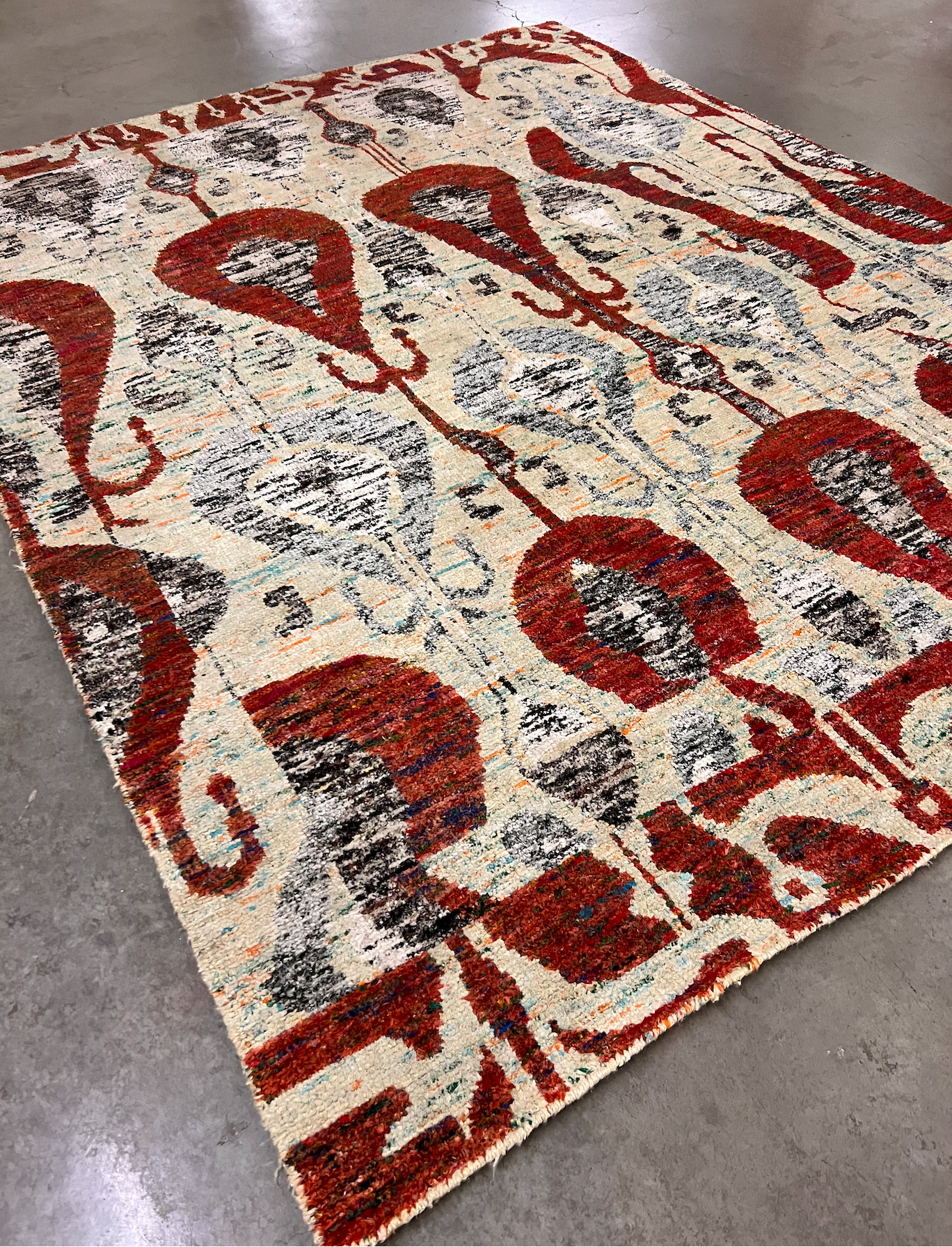 7'6" x 9'10" Silk sari Giselle rug