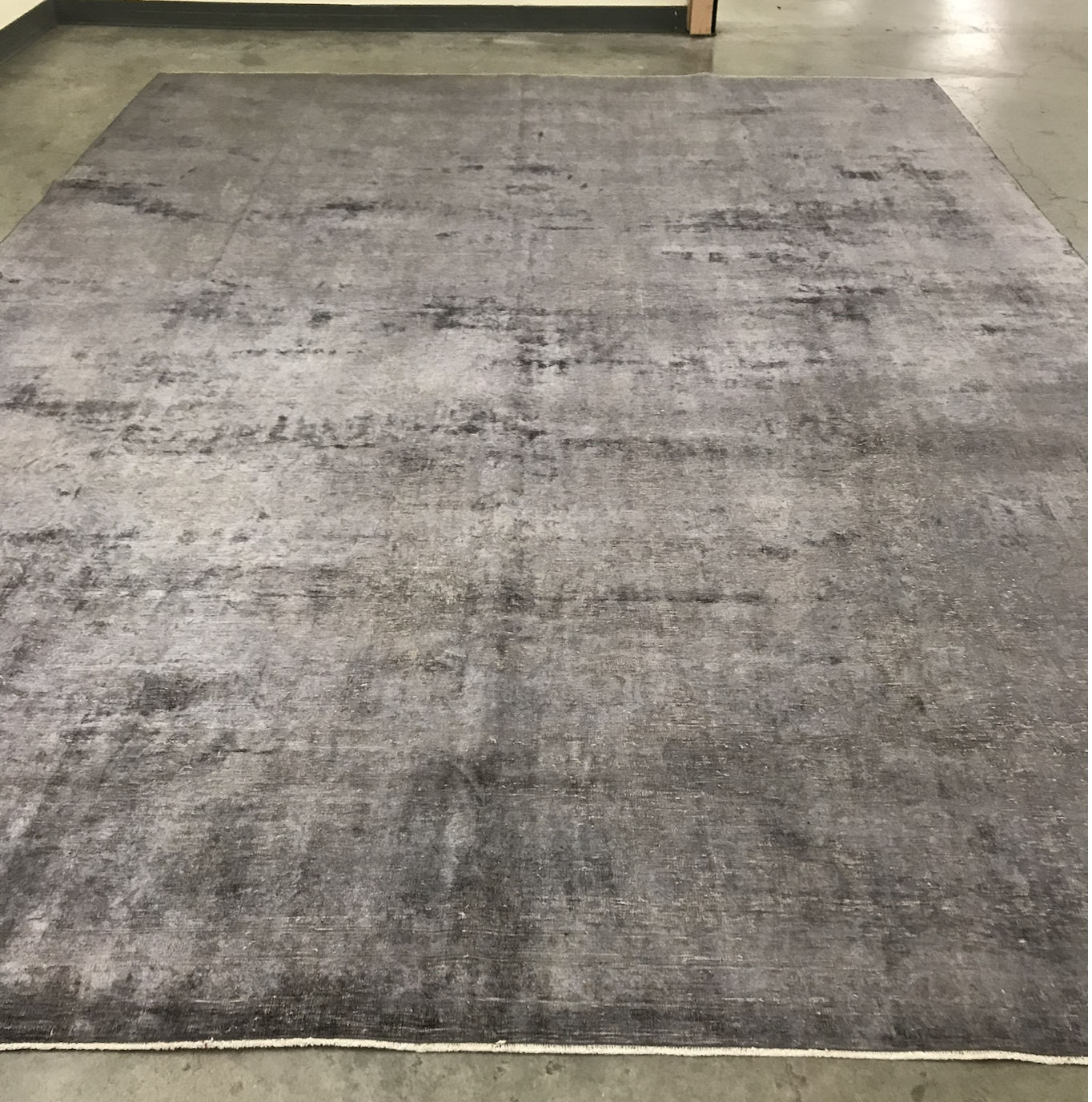 9'8" x 13'5" silk, over dyed vintage rug