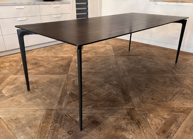 39.5w x 86.75 long dark brown Italian table