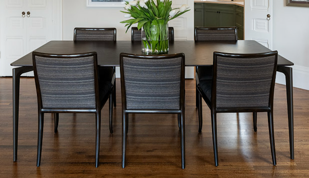39.5w x 86.75 long dark brown Italian table