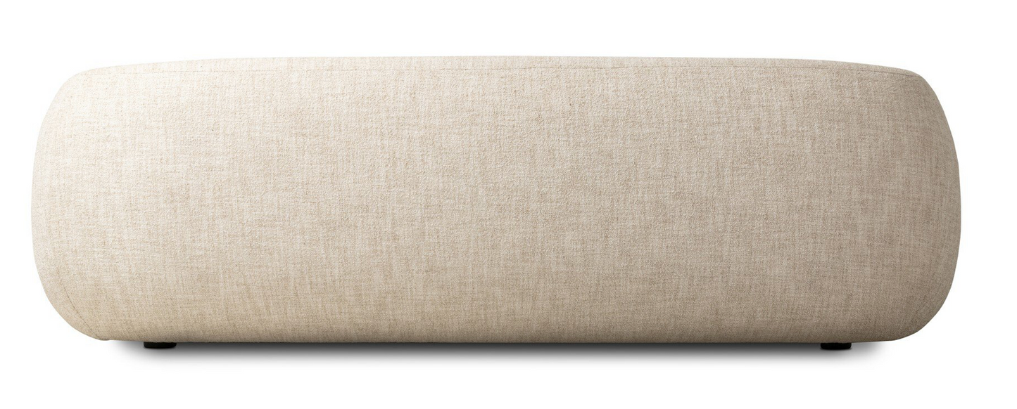 Channing, curved cream, 100w x 41.25d x 30.75h