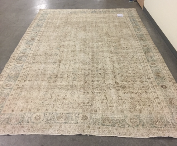 6'9" x 10'2" vintage shaved rug