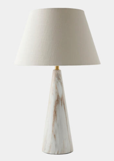 K'lee Conical lamp, beige and white