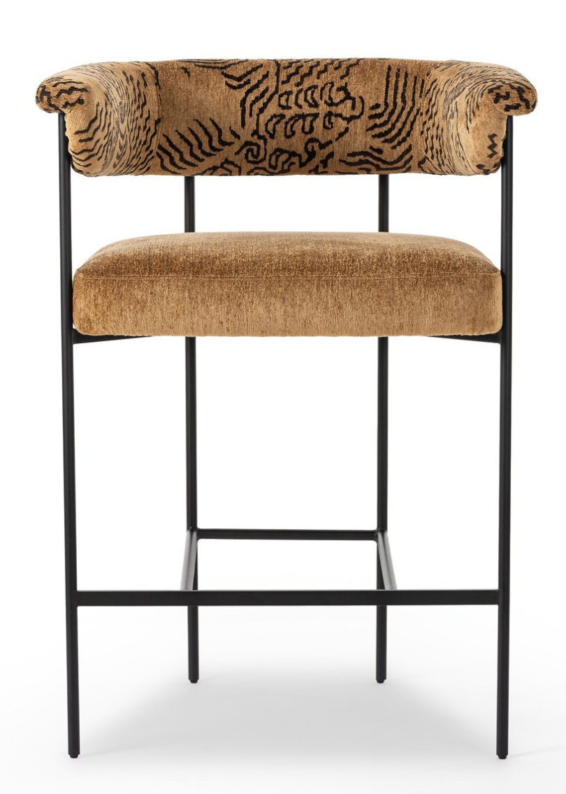 Carrie Bar + Counter Stool, Balkan Ochre, 25.50"w x 23.00"d x 35.50"h