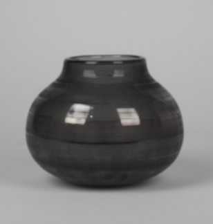 Small iridescent glass vase