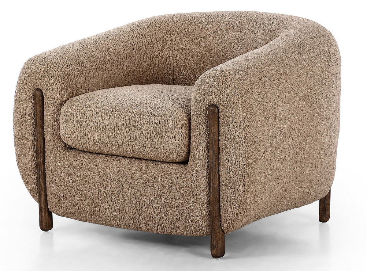 Lyla sheepskin camel chair