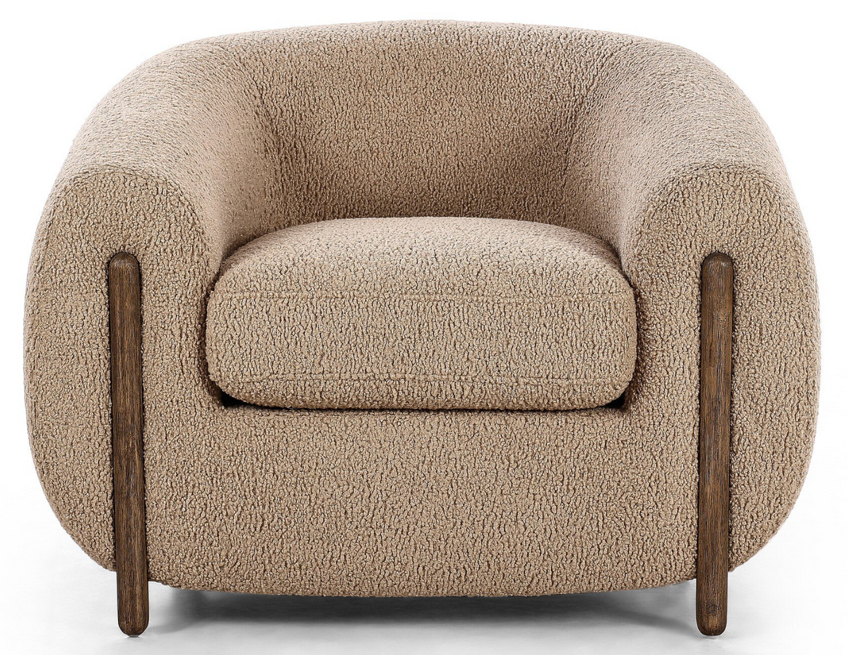 Lyla sheepskin camel chair