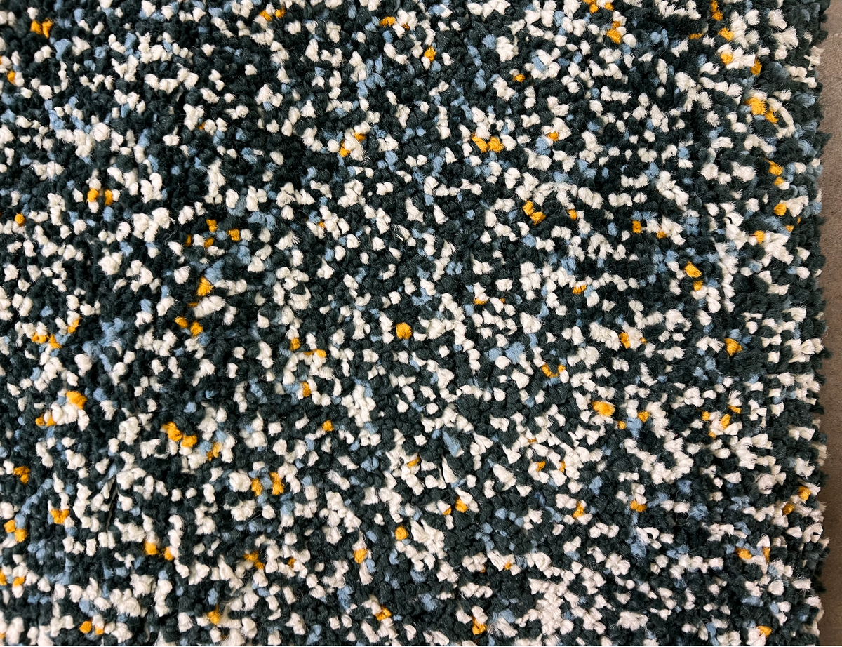 6'7" x 7'10" multi colored shag rug