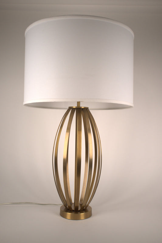 Curved Brass Table Lamp