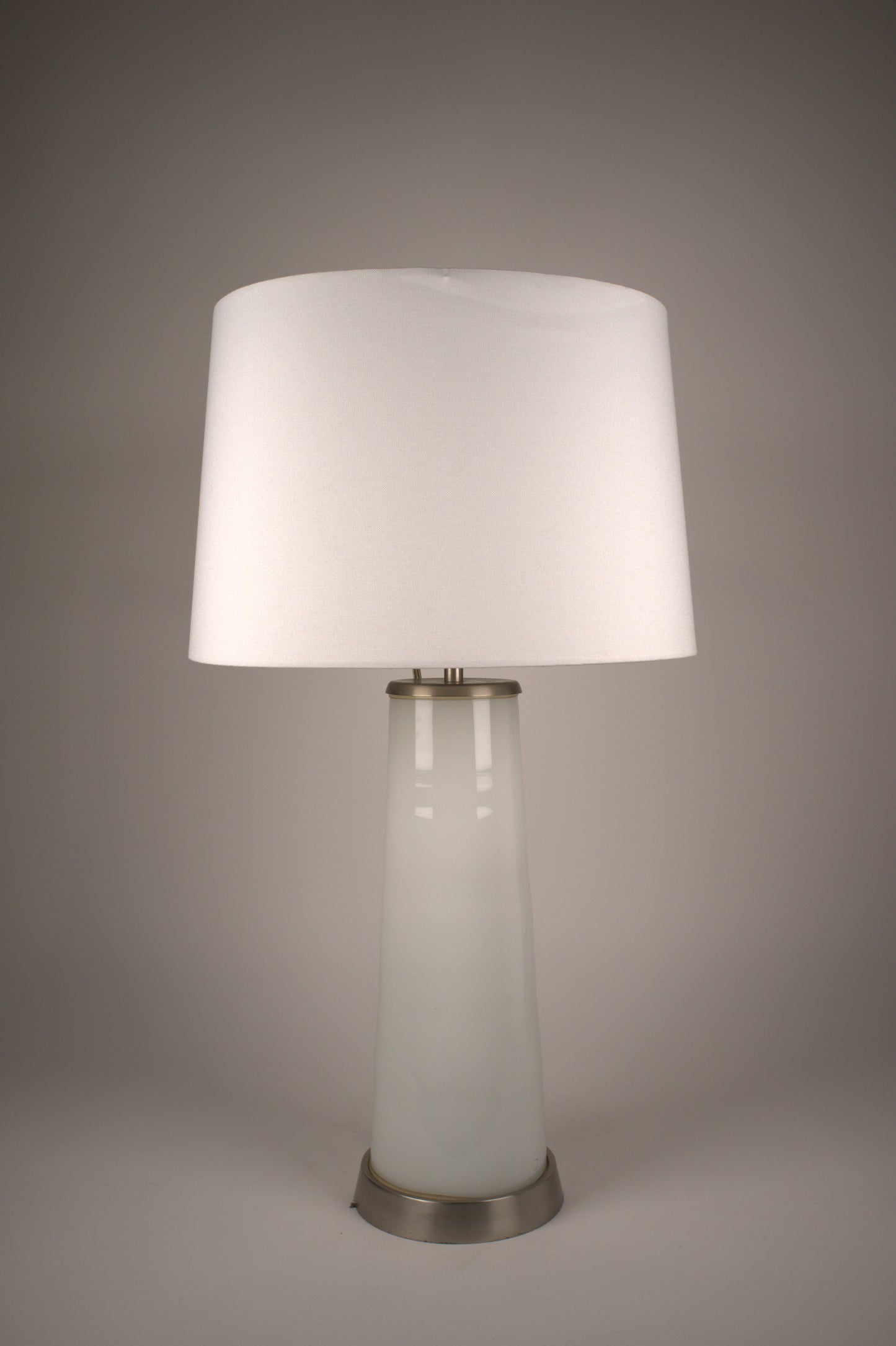 White glass table lamp