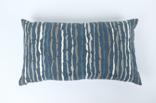 Vertical Broken Stripe Lumbar Accent Pillow