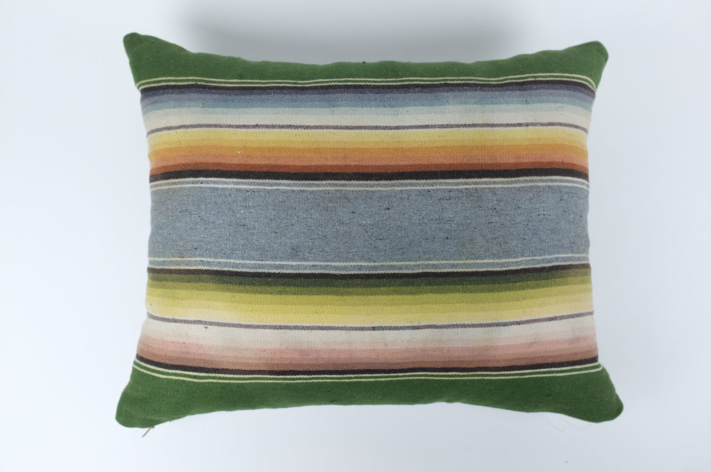 Green Tones Serape Lumbar Pillow