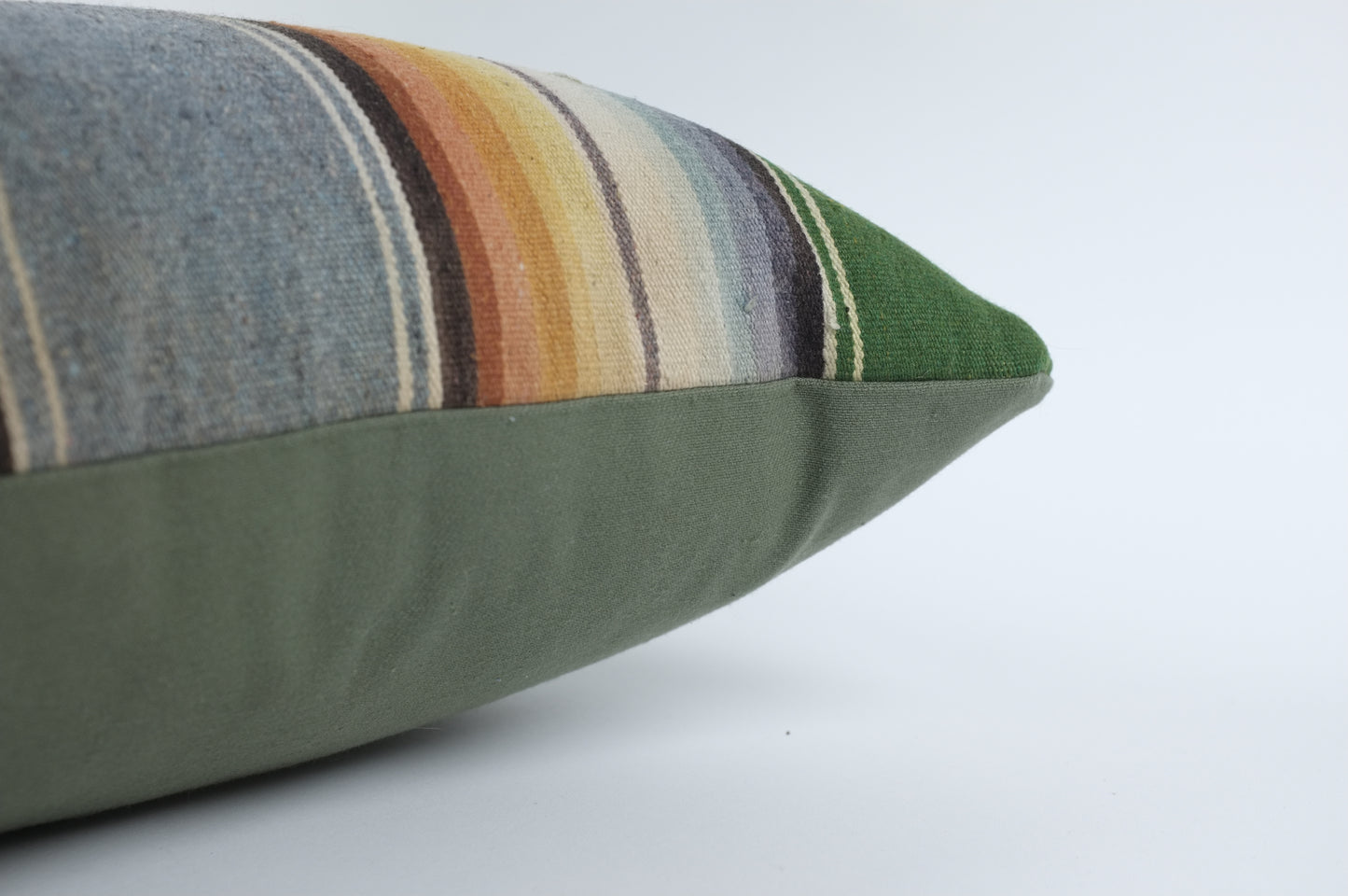 Green Tones Serape Lumbar Pillow