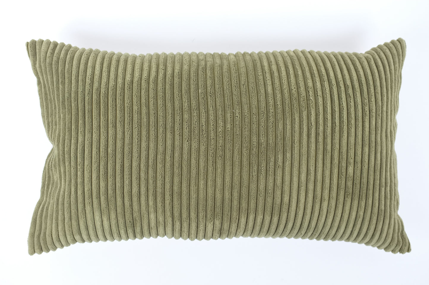 Olive Green Thick Corduroy Lumbar Pillow