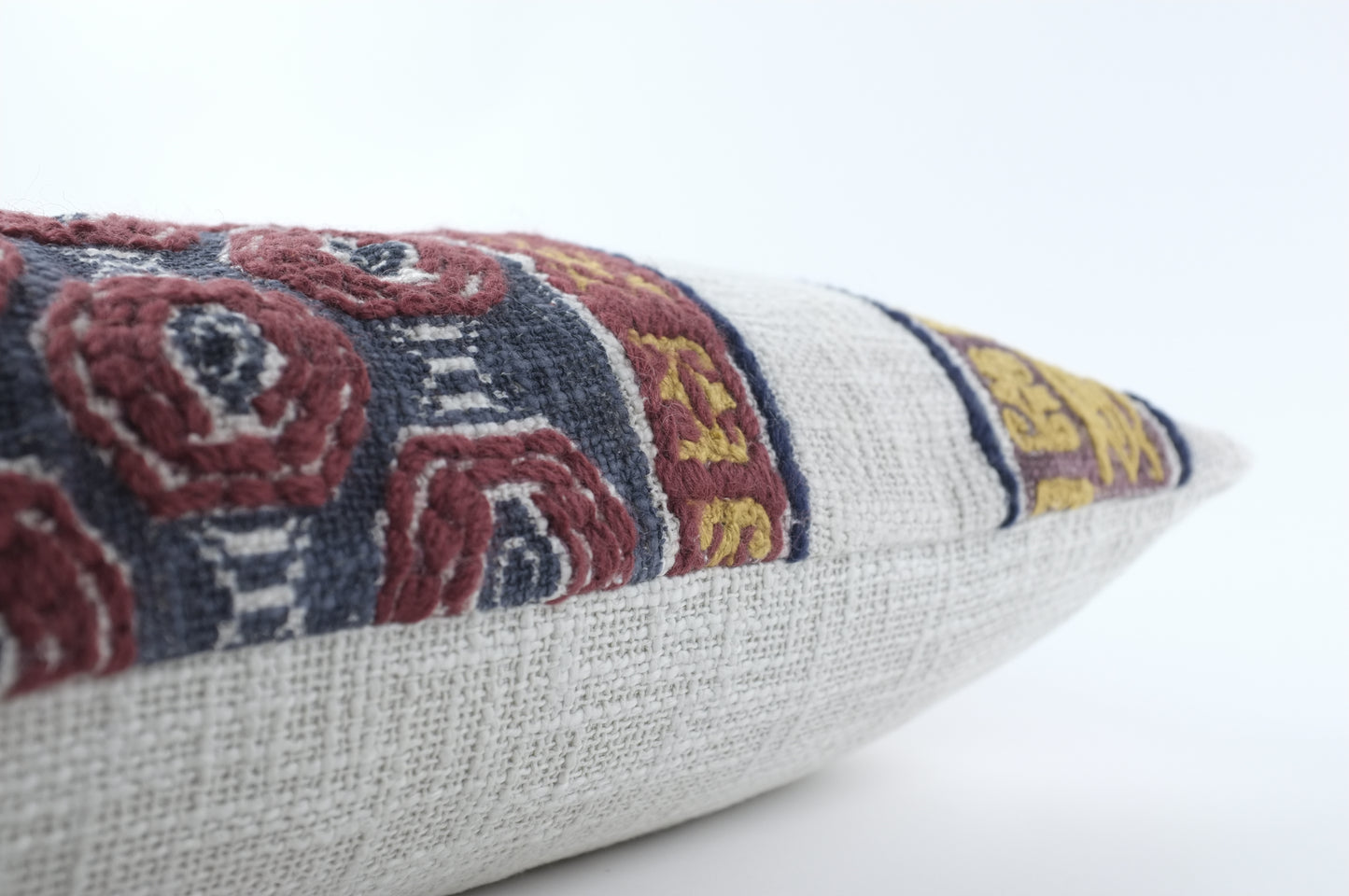 Striped Turkish Rug Patterns Lumbar Pillow