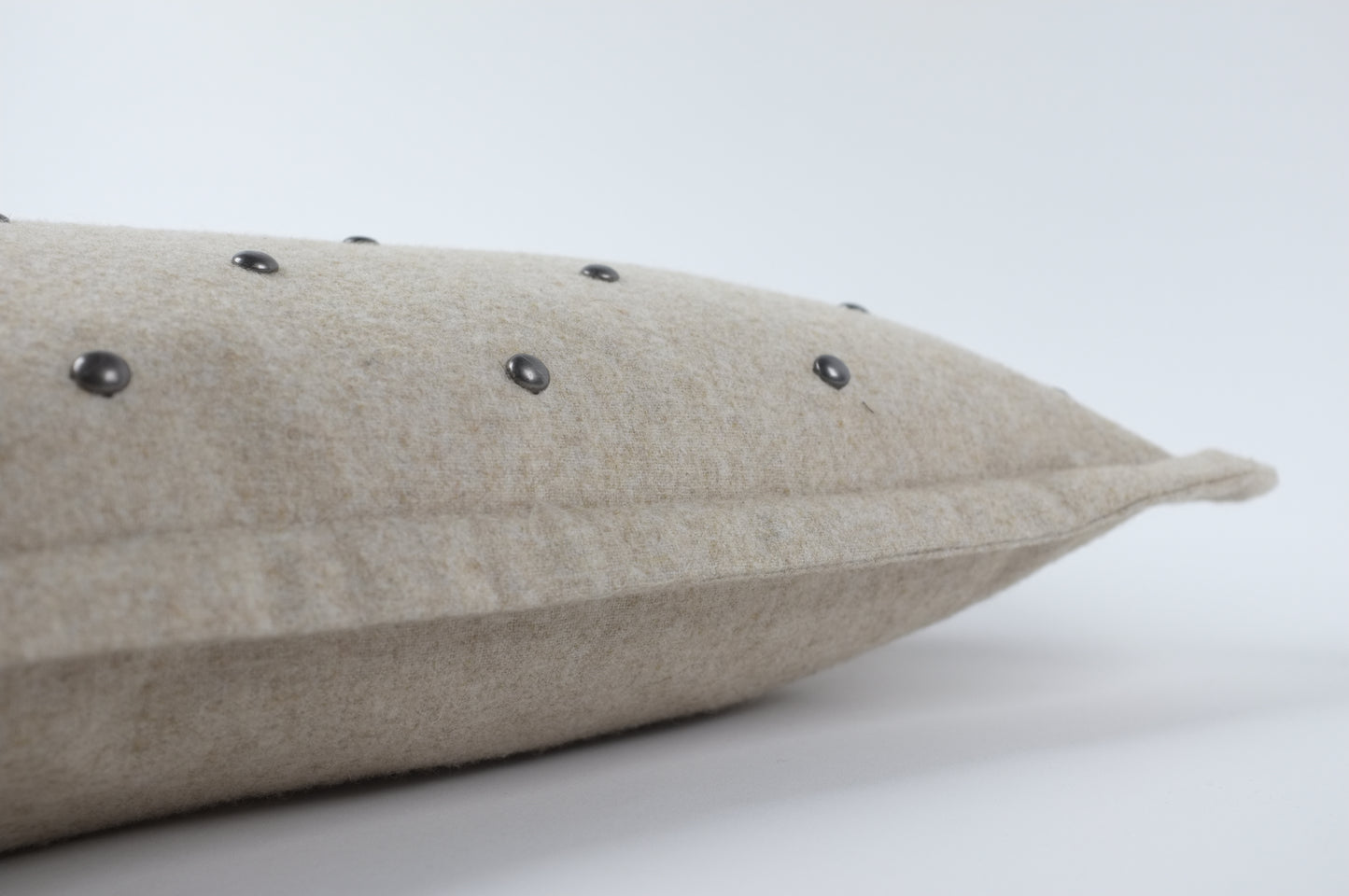 Khaki with Round Studs Lumbar Pillow