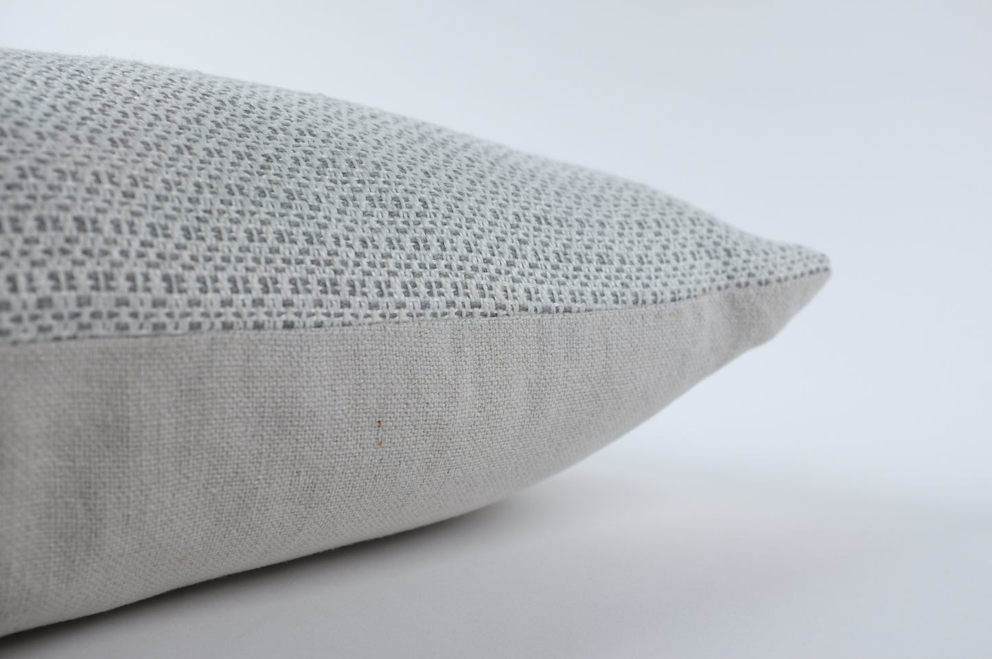 Light Grey Woven Texture Lumbar Pillow