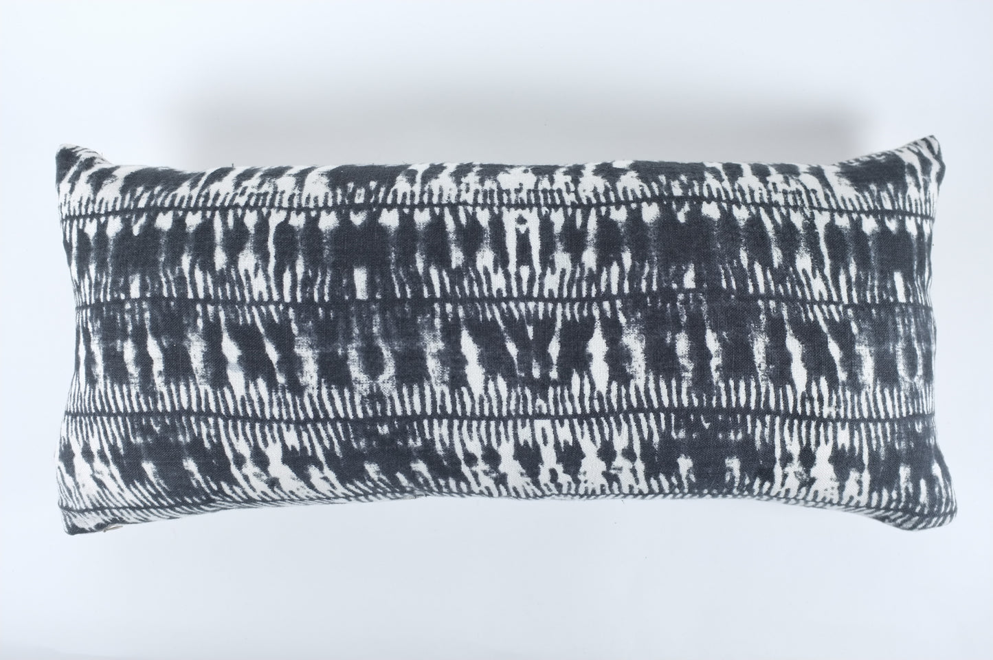 White with Grey Striped Watercolor Jumbo Lumbar