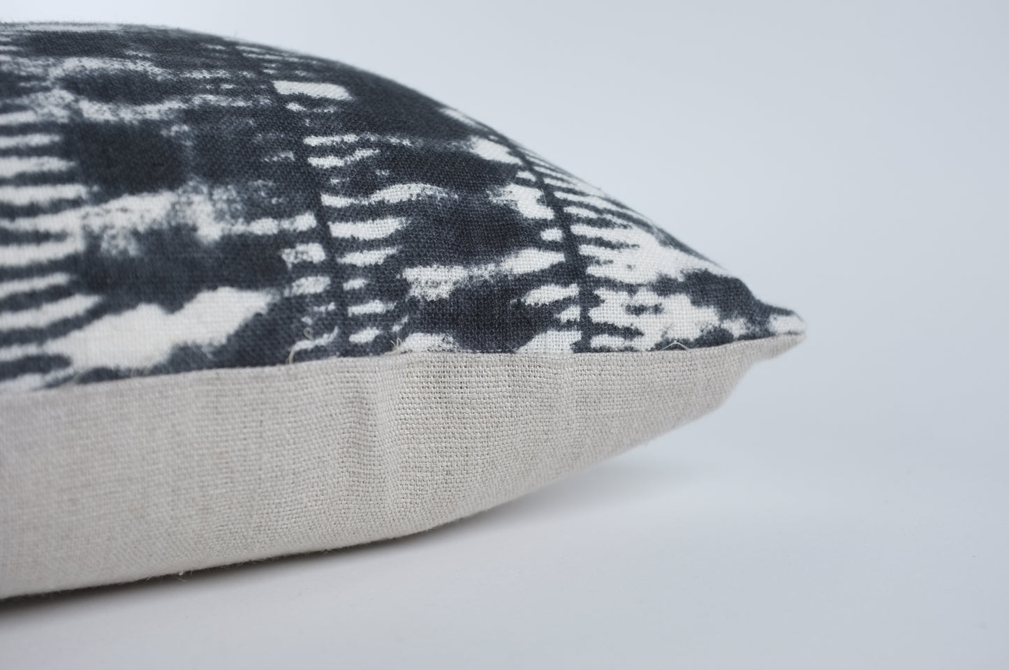 White with Grey Striped Watercolor Jumbo Lumbar