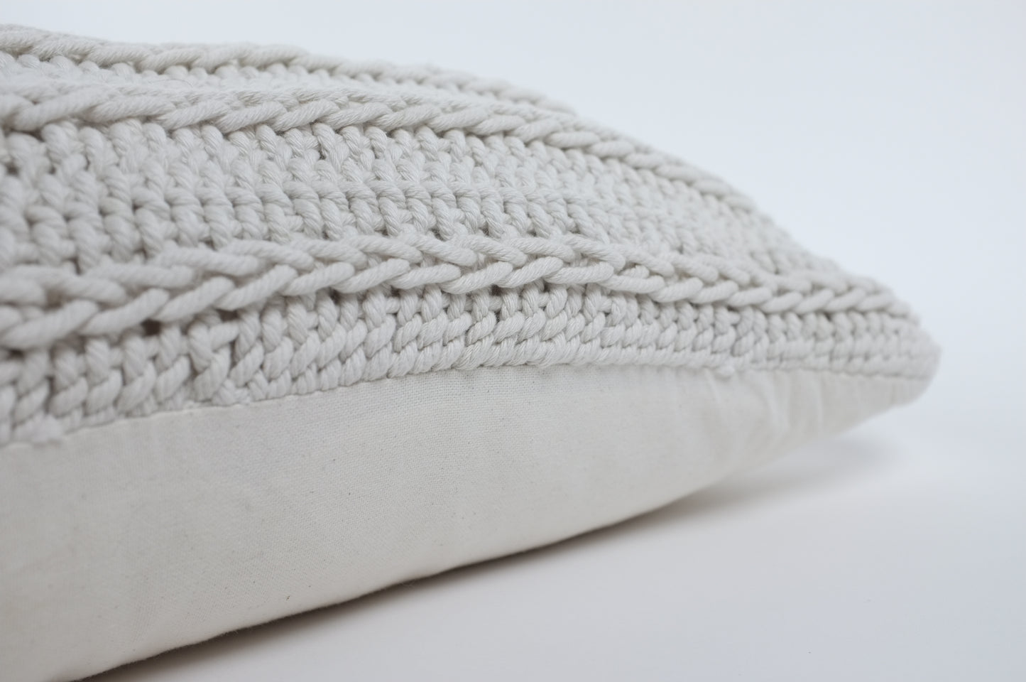 Jumbo Natural Knit Lumbar Pillow