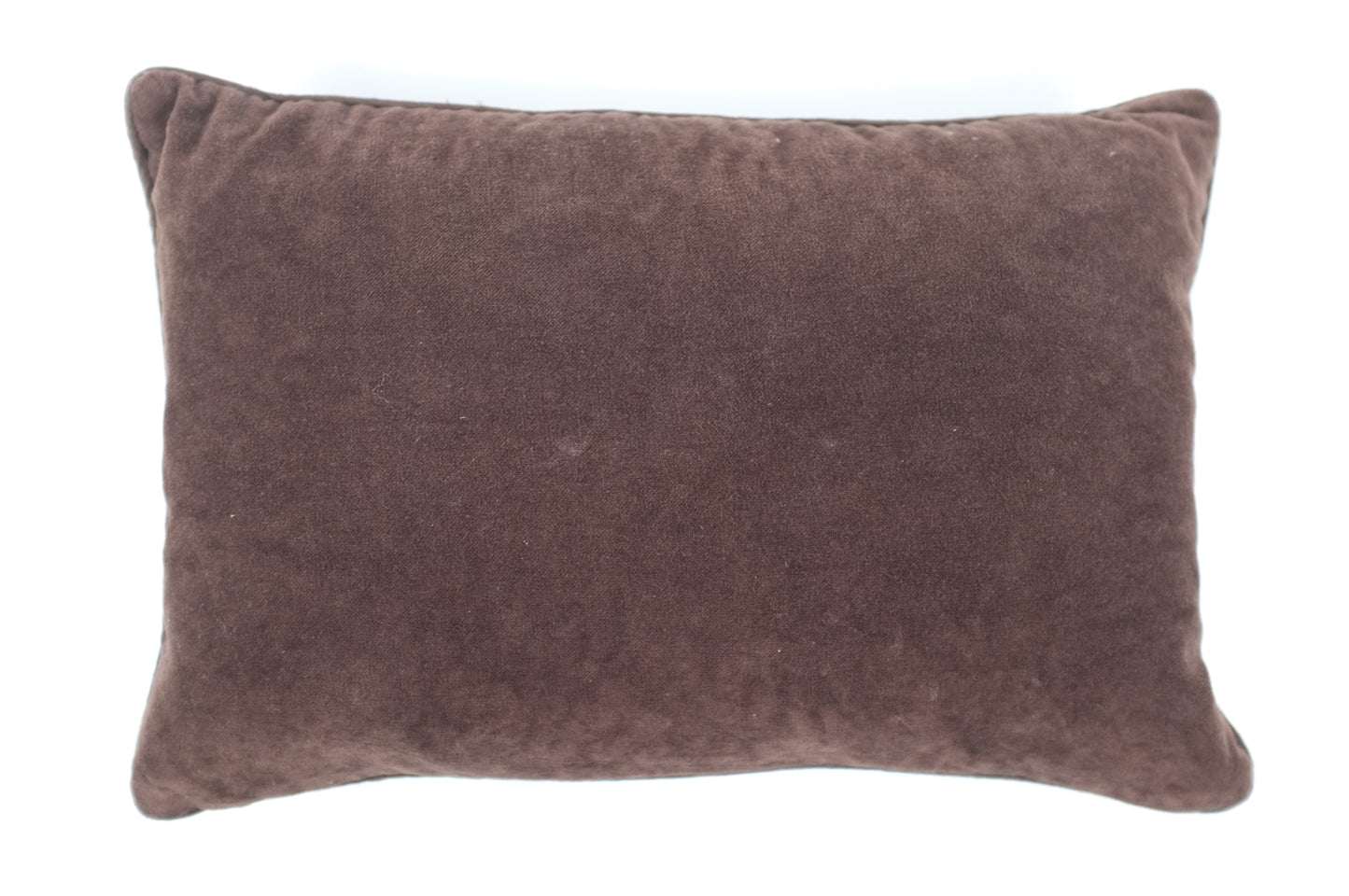 Dark Brown Velvet Lumbar Pillow