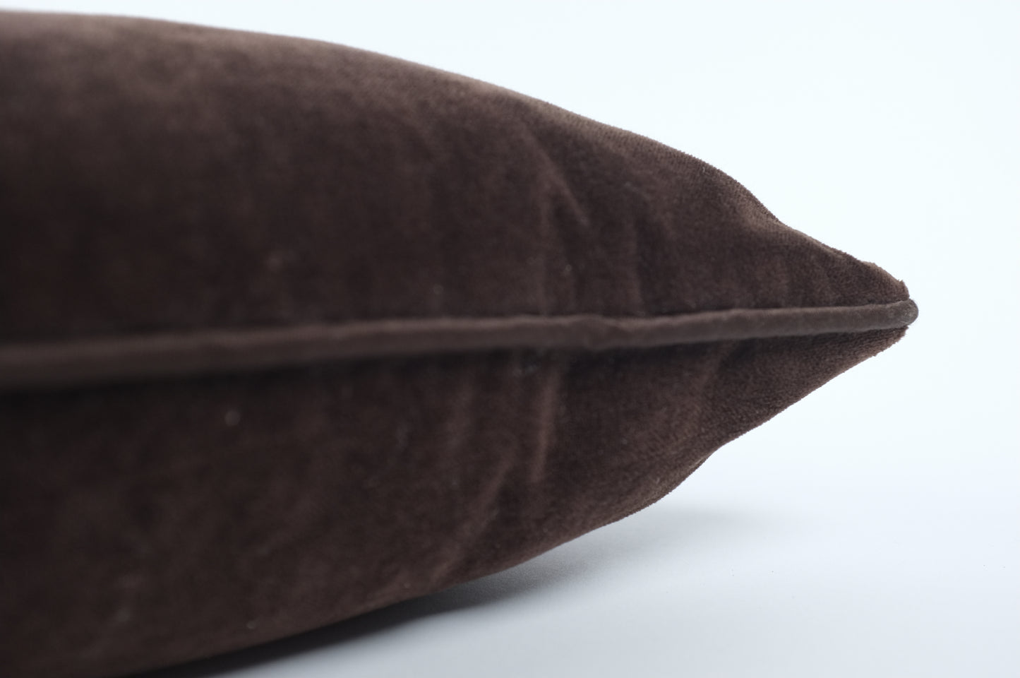 Dark Brown Velvet Lumbar Pillow