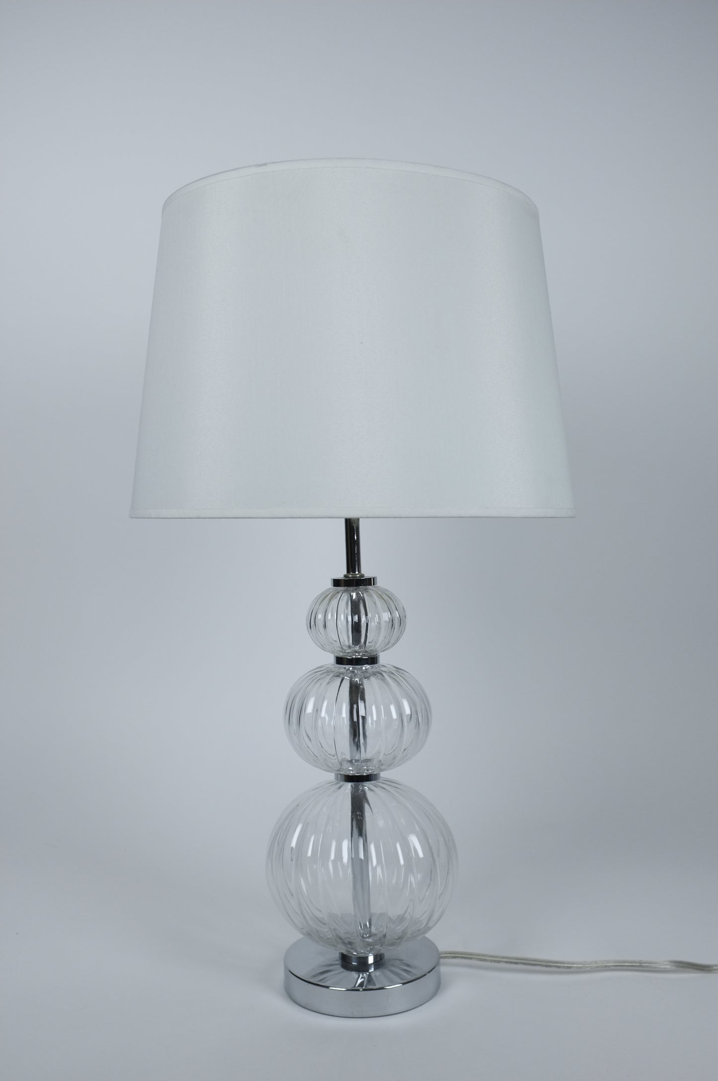 Clear Glass Stacked Ball Lamp