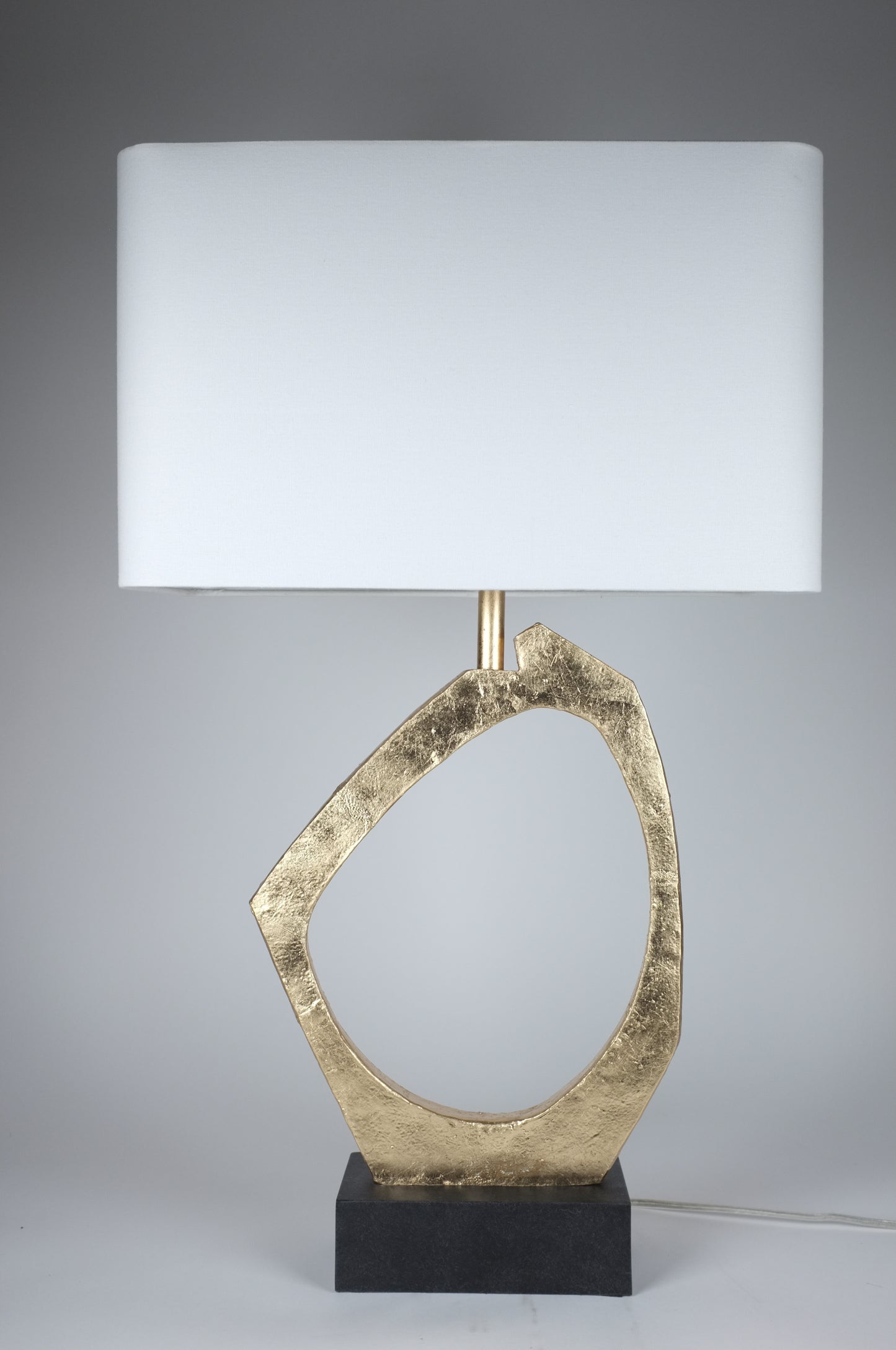 Sculptural Gold Leaf Table Lamp