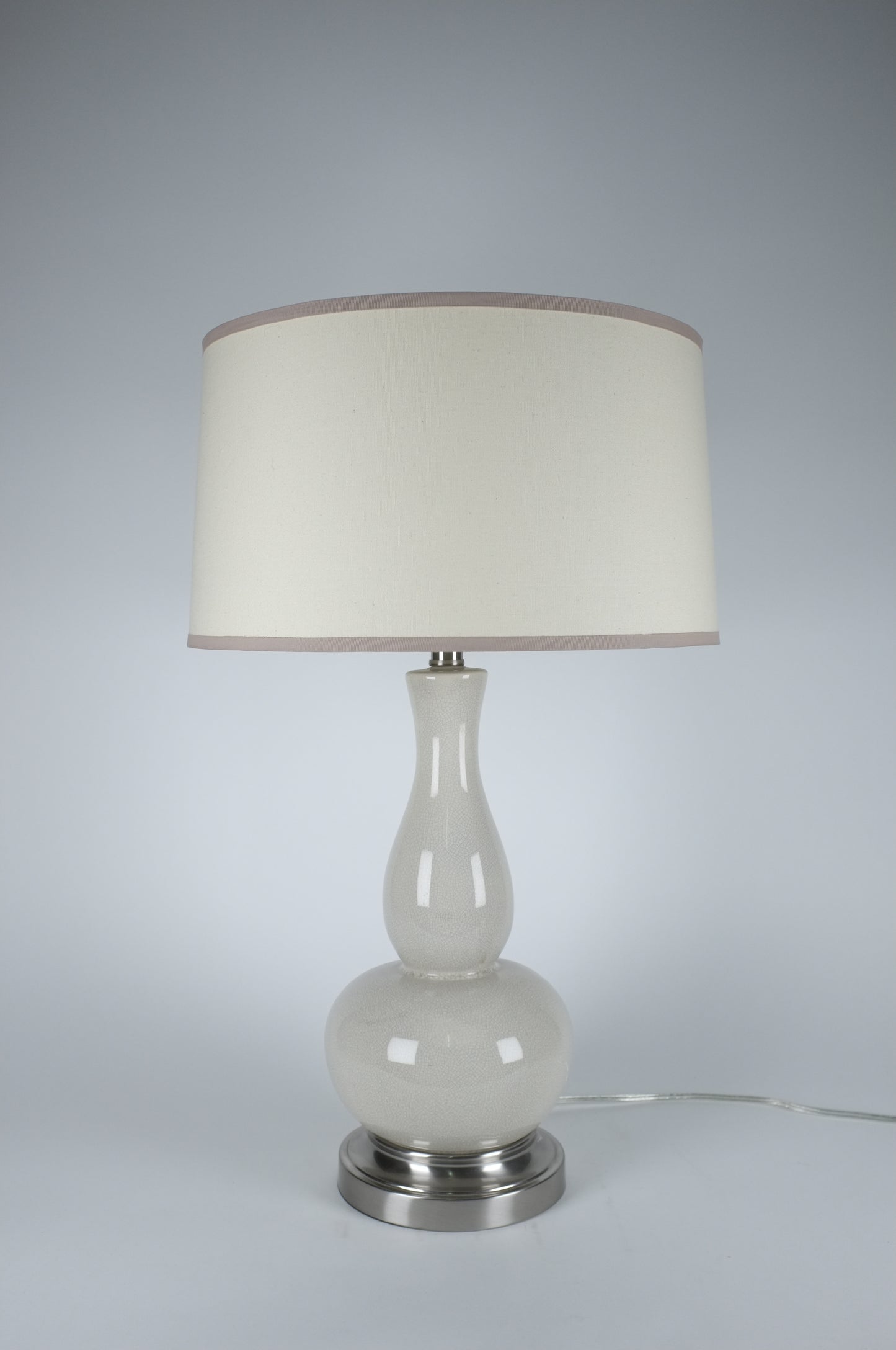 Pale Tan Ceramic Table Lamp