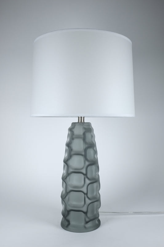 Matte Blue Glass Table Lamp