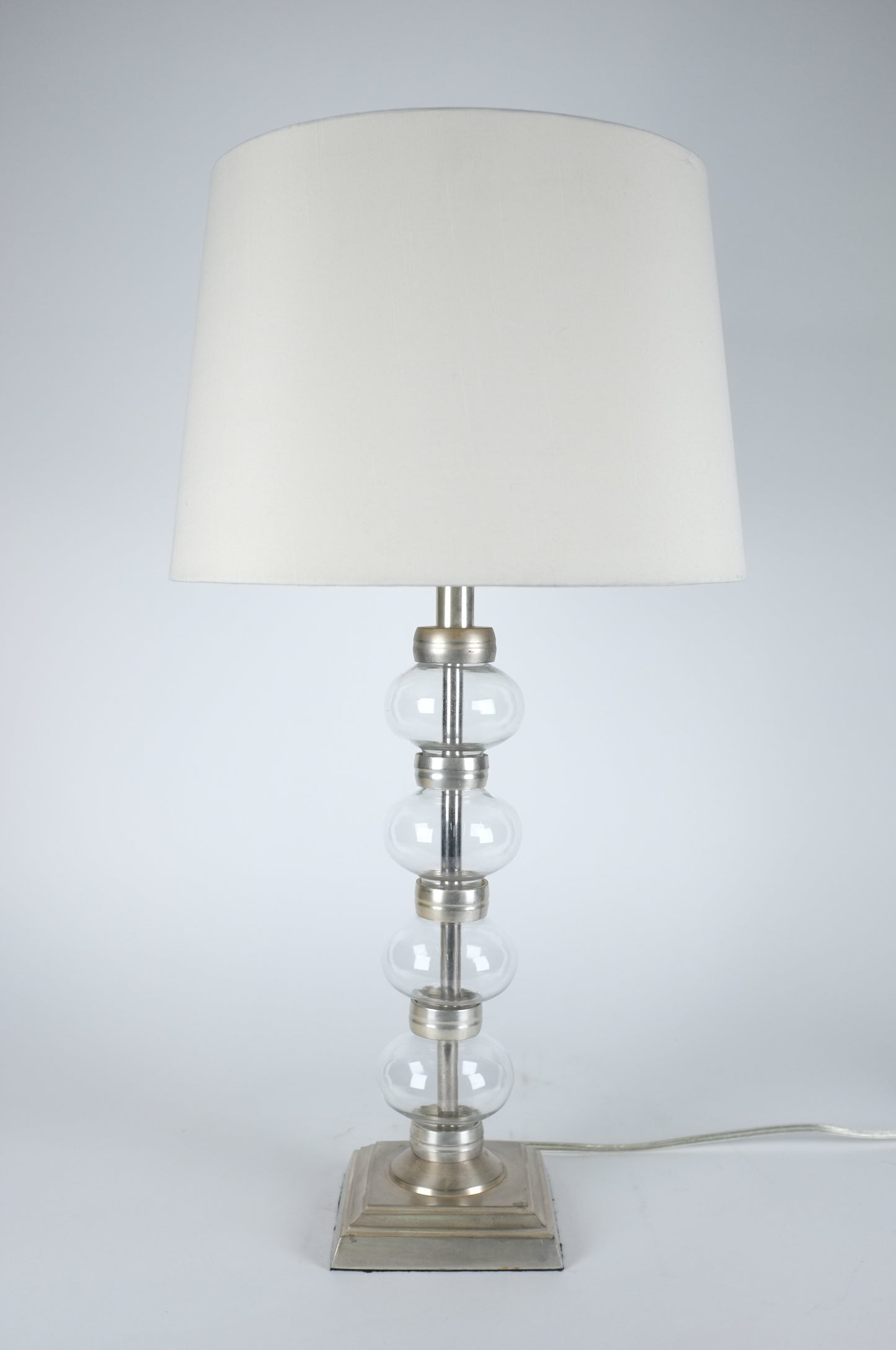 Silver & Glass Table Lamp