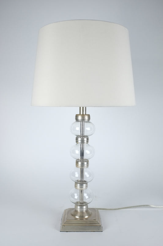 Silver & Glass Table Lamp