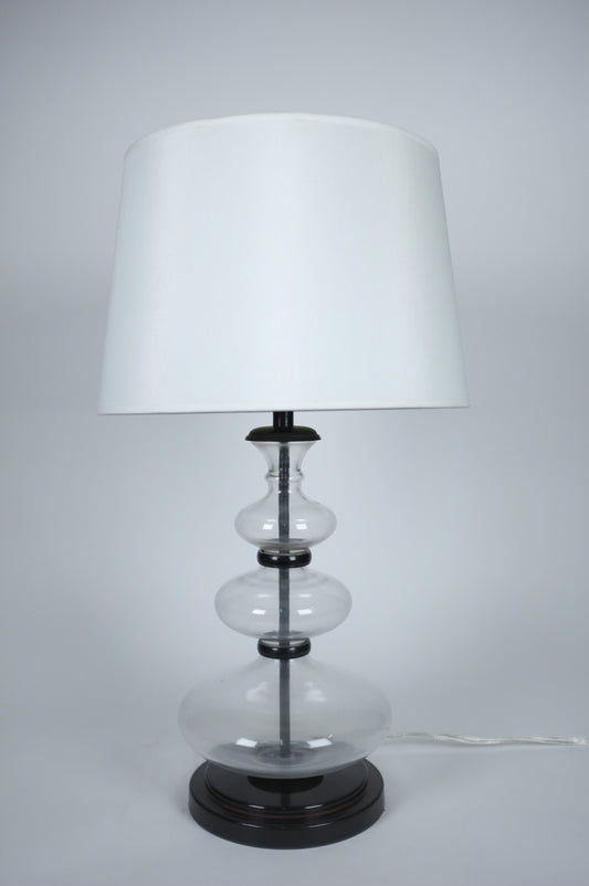 Shapely Clear Glass Table Lamp