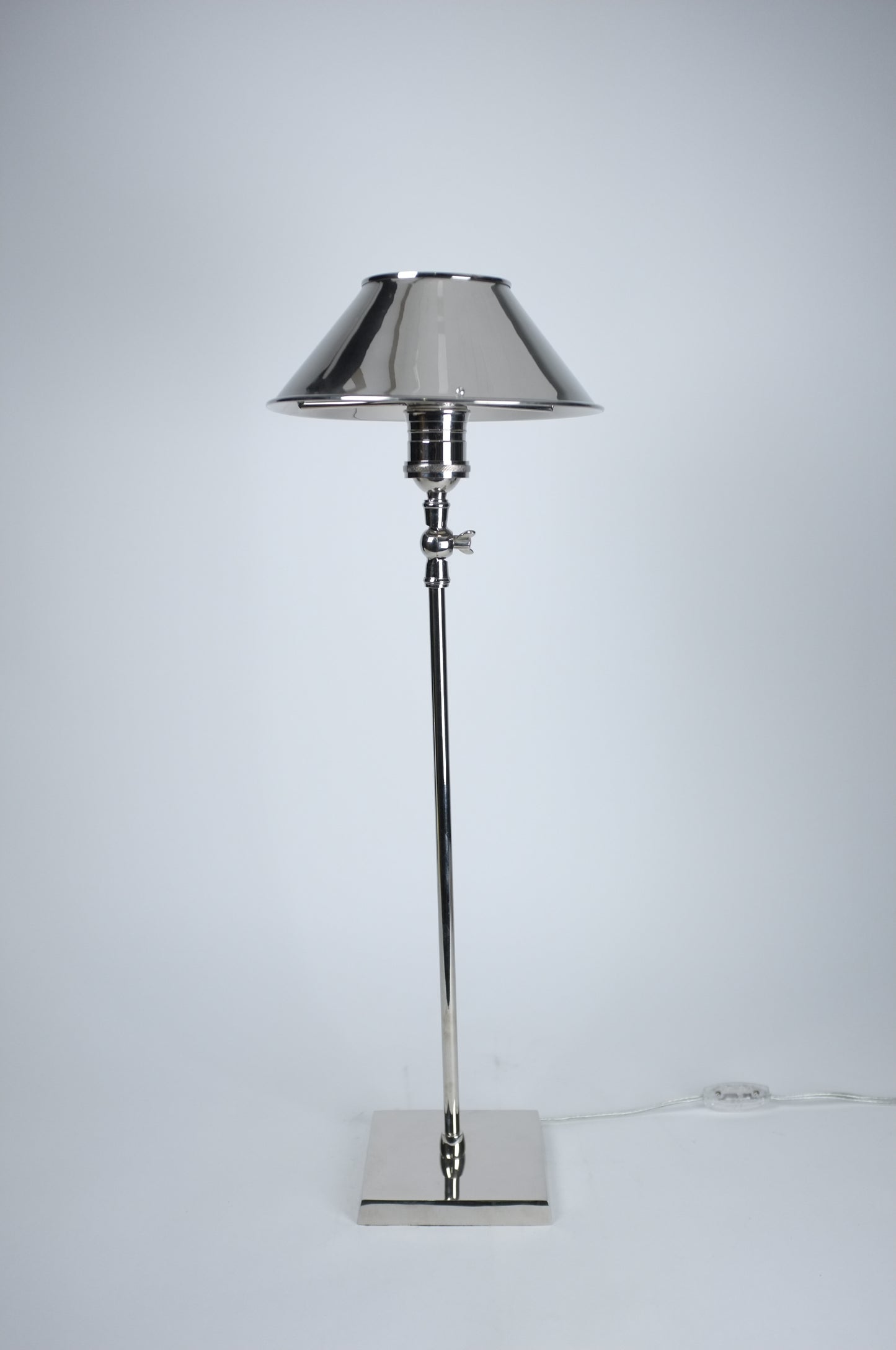 Shiny Silver Buffet or Table Lamp