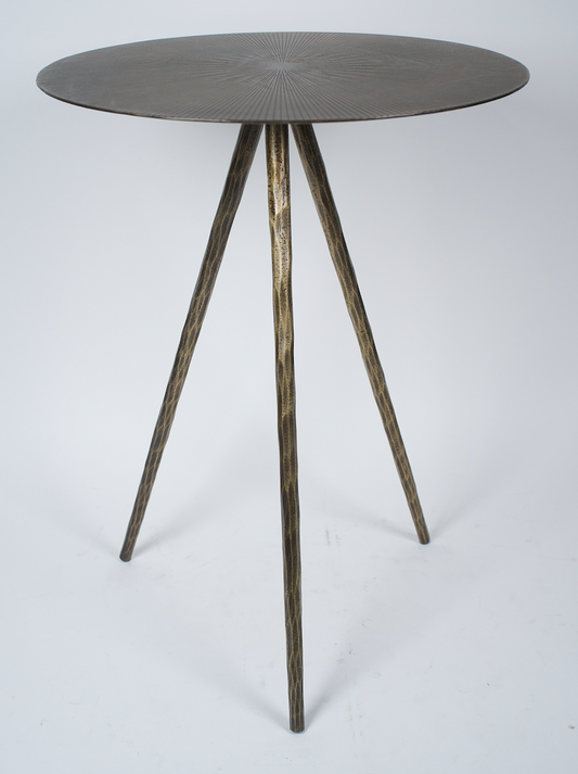 Starburst brass side table