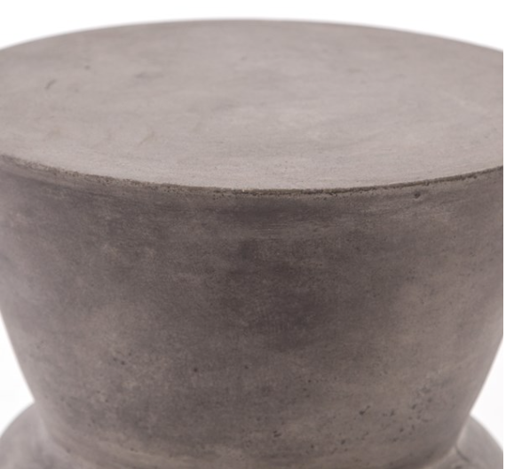 Smooth concrete cinched side table