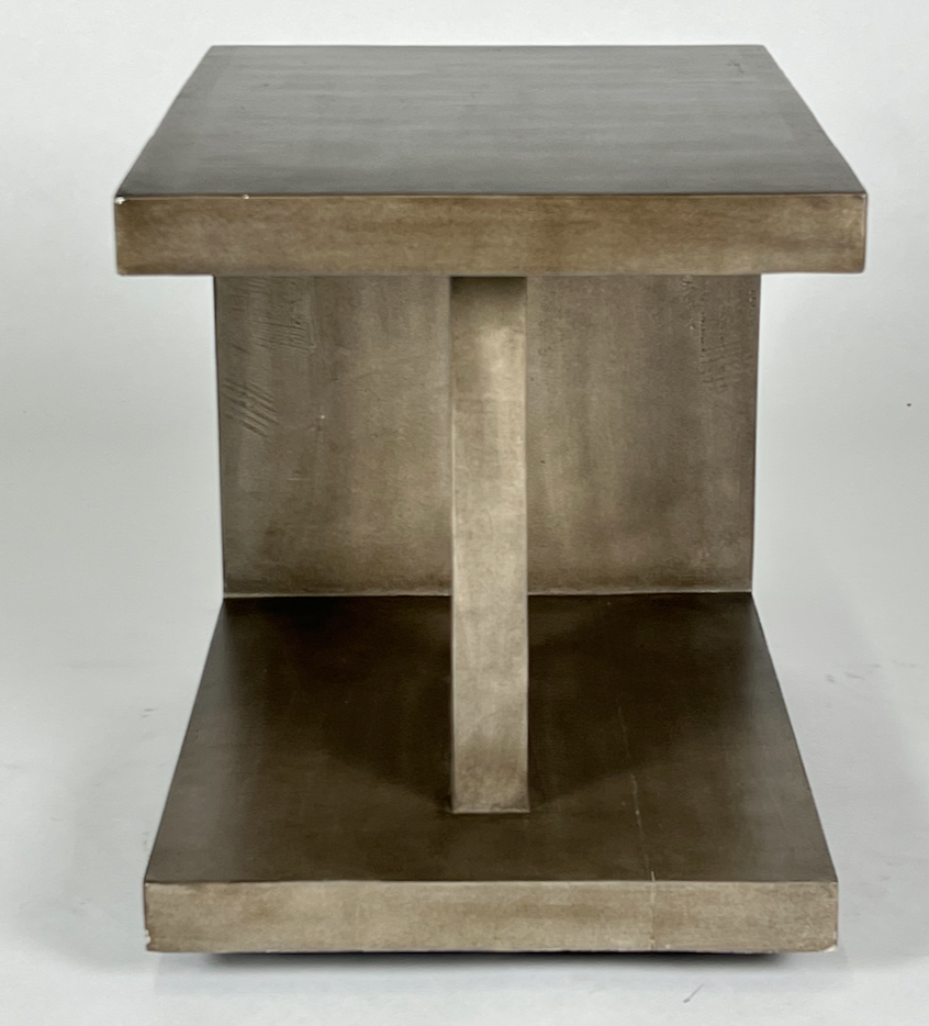 Vintage gray mahogany side table