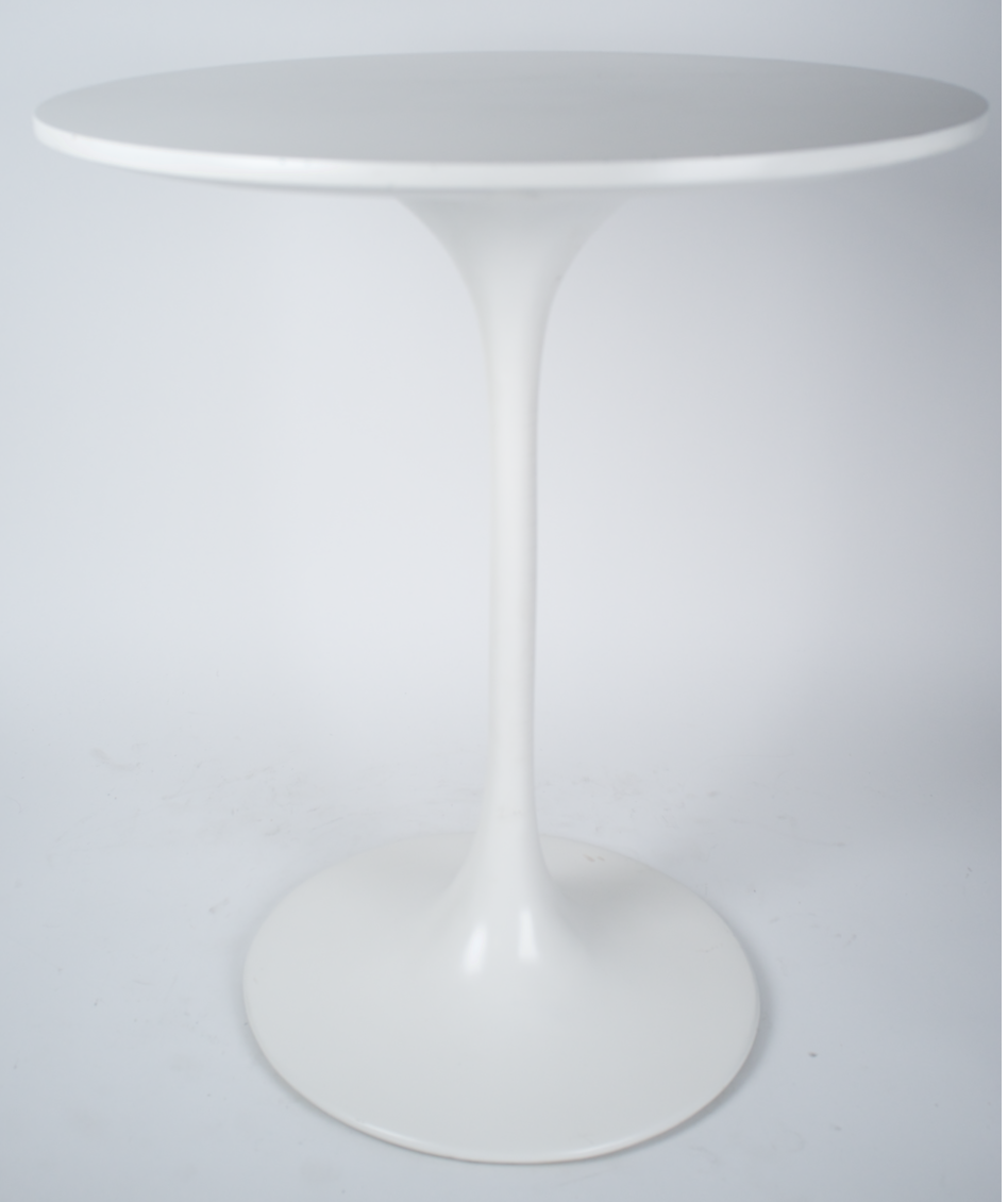 White Saarinen like tulip base side table