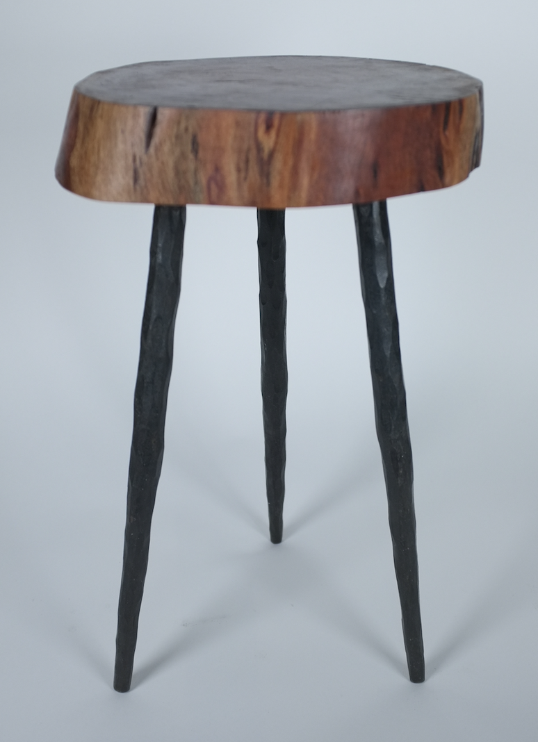 Live edge slab side table