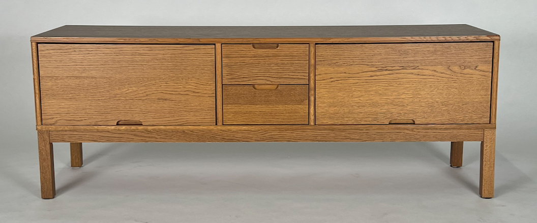 Wood media cabinet