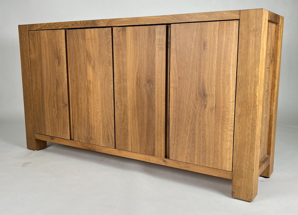 White oak, natural finish buffet or media cabinet