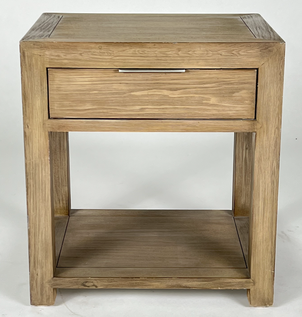 Matte medium brown wood night stand